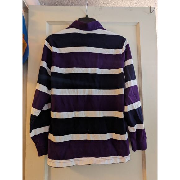 Michael Rene Striped Long Sleeve Polo Shirt - Picture 3 of 3